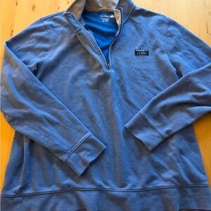 L.L. Bean Men's Zip-Up Pullover Sweater - Blue